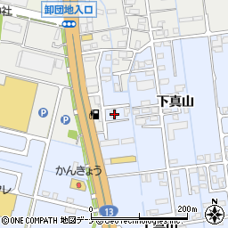 秋田県横手市横手町下真山8-5周辺の地図