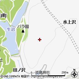 秋田県横手市睦成水上沢周辺の地図