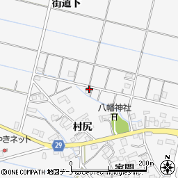 秋田県横手市三本柳街道下周辺の地図