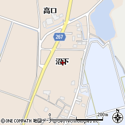 秋田県横手市猪岡沼下周辺の地図