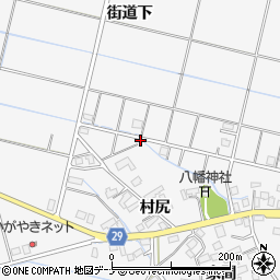 秋田県横手市三本柳周辺の地図