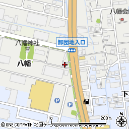 秋田県横手市八幡八幡107周辺の地図