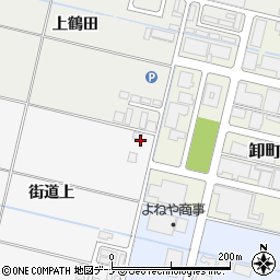 秋田県横手市三本柳街道上周辺の地図
