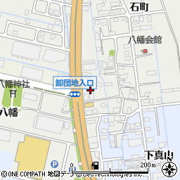 秋田県横手市八幡八幡周辺の地図