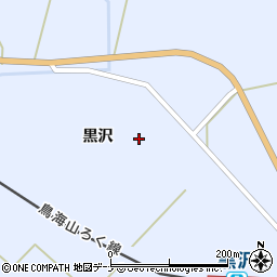 秋田県由利本荘市黒沢周辺の地図