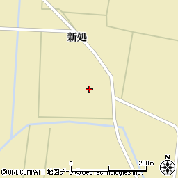 秋田県横手市大雄新処128周辺の地図