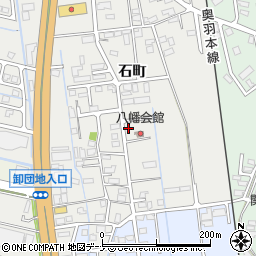 秋田県横手市八幡周辺の地図