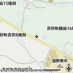 岩手県遠野市青笹町糠前１６地割9-12周辺の地図