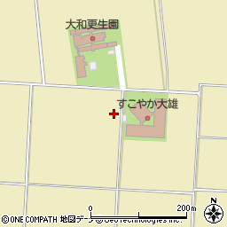 秋田県横手市大雄八柏谷地周辺の地図