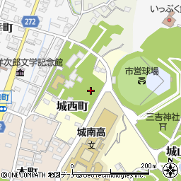秋田県横手市城西町周辺の地図