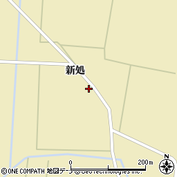 秋田県横手市大雄（下新処）周辺の地図