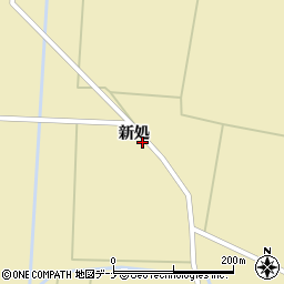秋田県横手市大雄新処114周辺の地図