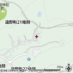 岩手県遠野市遠野町２１地割103周辺の地図