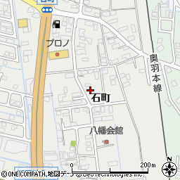 秋田県横手市八幡石町周辺の地図