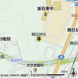鵜住神社周辺の地図