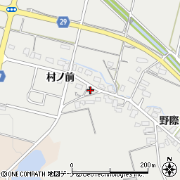 秋田県横手市赤川村ノ前25周辺の地図
