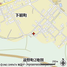 岩手県遠野市下組町13周辺の地図