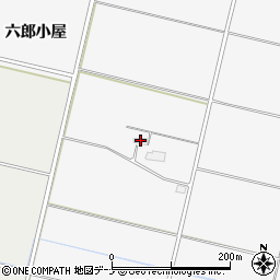 秋田県横手市三本柳六郎小屋周辺の地図