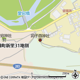 卯子酉神社周辺の地図