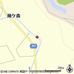 秋田県由利本荘市陳ケ森大沢口135-1周辺の地図