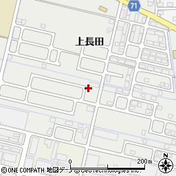 秋田県横手市八幡上長田周辺の地図