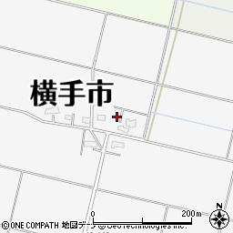 秋田県横手市三本柳助太郎小屋周辺の地図