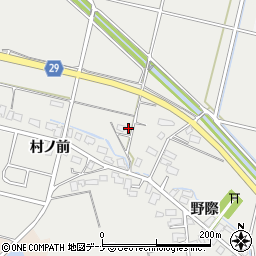 秋田県横手市赤川村北周辺の地図