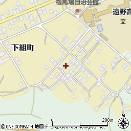 岩手県遠野市下組町4周辺の地図