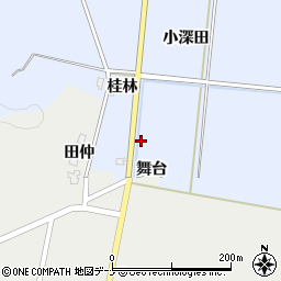 秋田県由利本荘市西目町沼田（小深田）周辺の地図