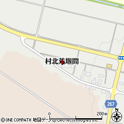 秋田県横手市赤川村北荒堰間周辺の地図