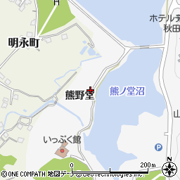 秋田県横手市睦成熊野堂周辺の地図