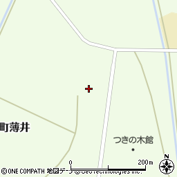 秋田県横手市雄物川町薄井（新城）周辺の地図