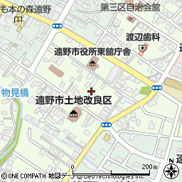 岩手県遠野市東舘町周辺の地図