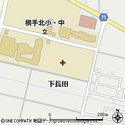 秋田県横手市八幡下長田周辺の地図