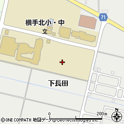秋田県横手市八幡（下長田）周辺の地図