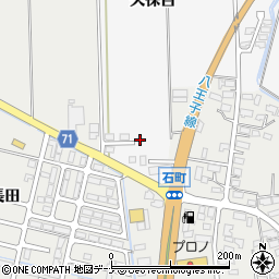秋田県横手市睦成久保目周辺の地図