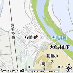 秋田県横手市睦成八幡田周辺の地図