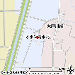 秋田県横手市塚堀オホン清水北周辺の地図