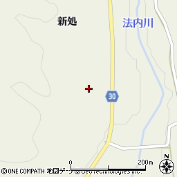 秋田県由利本荘市東由利法内新処30周辺の地図