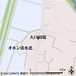 秋田県横手市清水町新田大戸川端周辺の地図