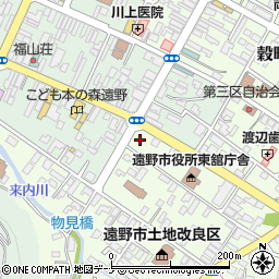 岩手銀行遠野支店周辺の地図