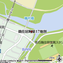 岩手県釜石市鵜住居町第１７地割周辺の地図