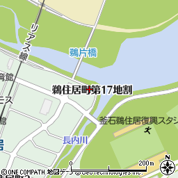 岩手県釜石市鵜住居町（第１７地割）周辺の地図