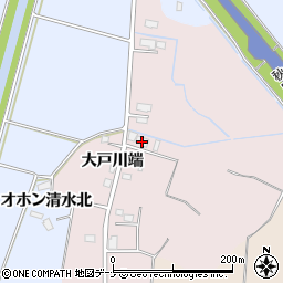 秋田県横手市清水町新田皿川端周辺の地図