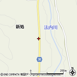 秋田県由利本荘市東由利法内新処17周辺の地図