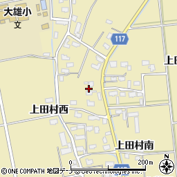 秋田県横手市大雄上田村東93周辺の地図