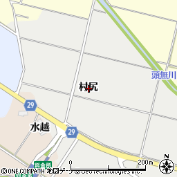 秋田県横手市赤川村尻周辺の地図