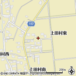 秋田県横手市大雄上田村東114周辺の地図