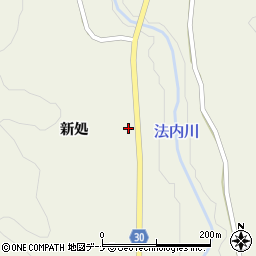 秋田県由利本荘市東由利法内新処11周辺の地図