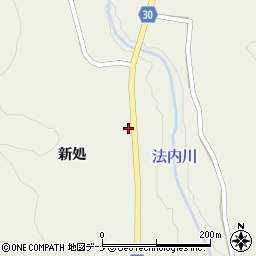 秋田県由利本荘市東由利法内新処8-2周辺の地図